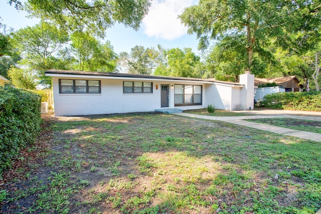 view of single story home