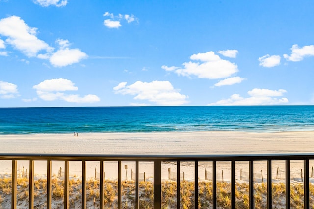 property view of water with a view of the beach