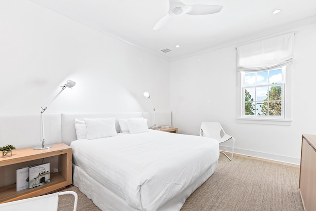 45 N Charles St, Inlet Beach, FL 32461 - bedroom with baseboards, a ceiling fan, and recessed lighting