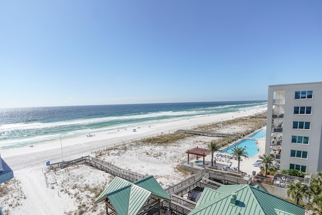 water view featuring a view of the beach