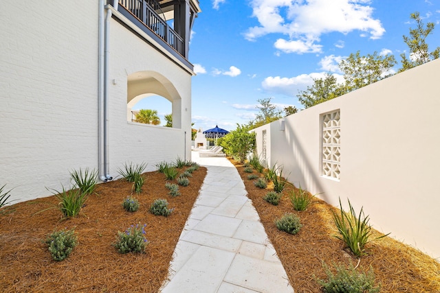 48 Paradise By The Sea Blvd, Inlet Beach, FL 32461 - view of yard with a balcony and fence