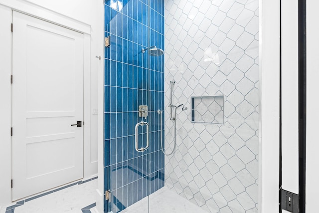 bathroom featuring walk in shower