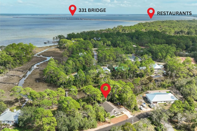 182 Pisces Dr, Santa Rosa Beach, FL 32459 - aerial overview of property's location featuring a nearby body of water
