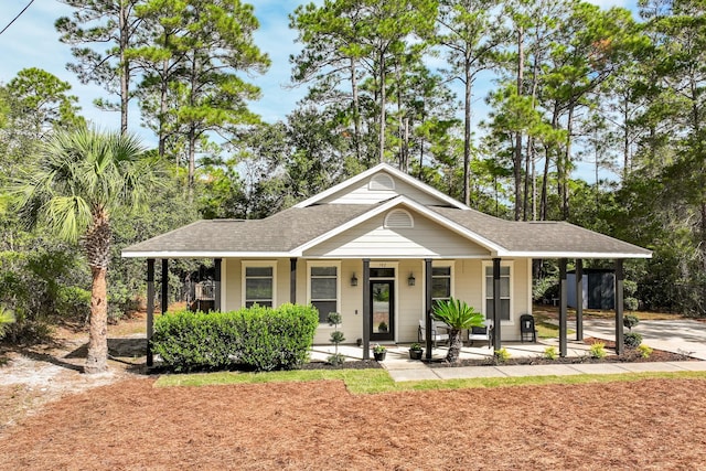 view of front of house with a porch