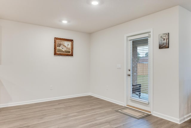 interior space featuring light wood-type flooring