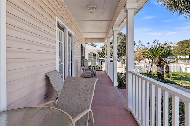 view of patio / terrace featuring covered porch