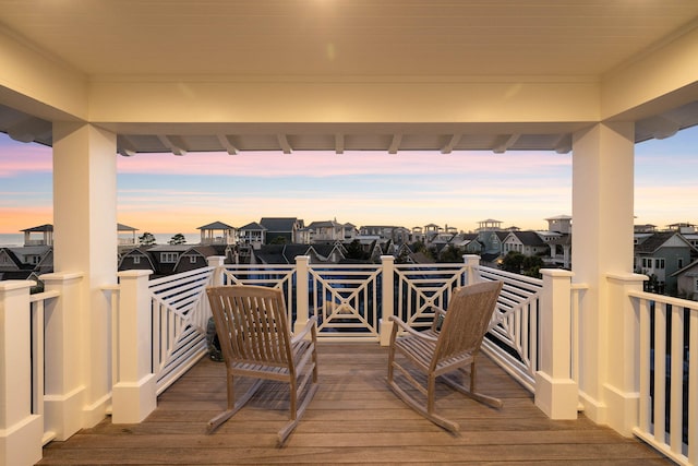 view of deck at dusk