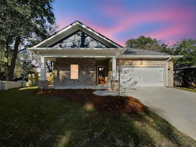 view of front facade with a garage