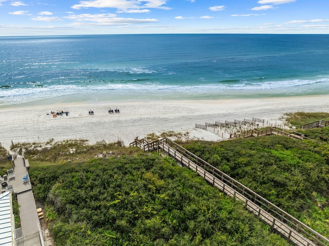 water view featuring a beach view