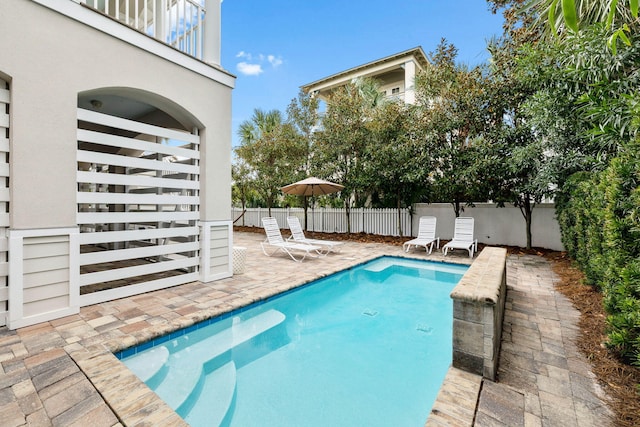 view of pool with a patio