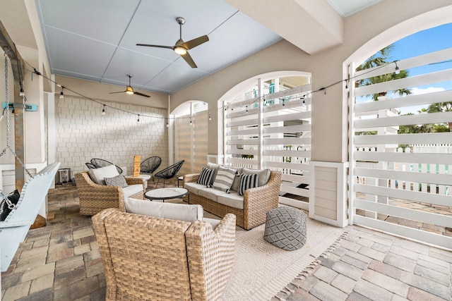 view of patio featuring an outdoor living space