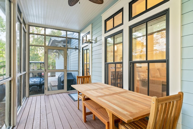 view of sunroom