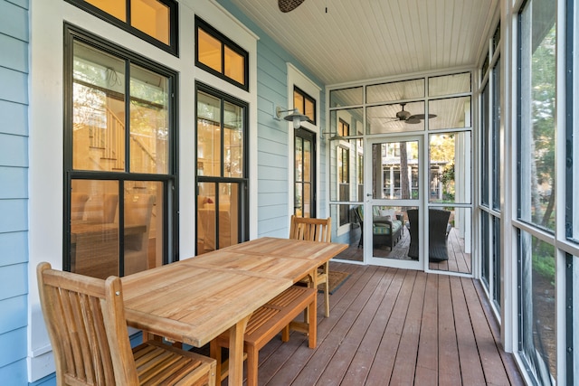 view of sunroom / solarium