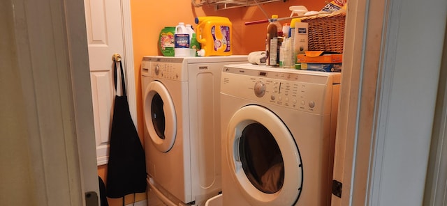 laundry area with washer and dryer