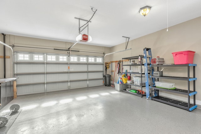 garage featuring a garage door opener