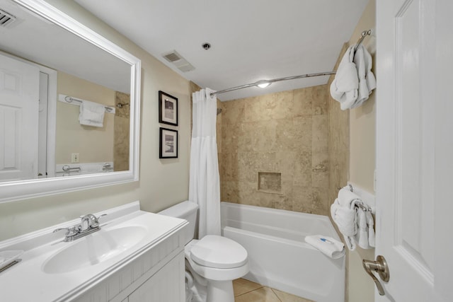 4100 E Co Hwy Unit 30A 1102 # 1102, Santa Rosa Beach, FL 32459 - bathroom with tile patterned flooring, shower / bath combo with shower curtain, toilet, and vanity