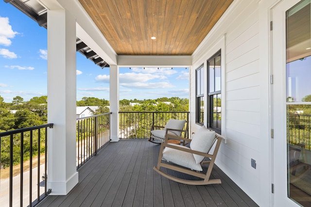 view of wooden deck