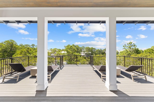 view of wooden deck