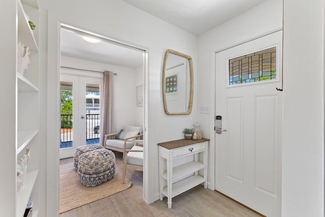 entrance foyer featuring light hardwood / wood-style flooring