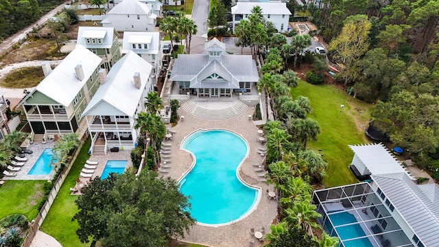 133 Grande Pointe Cir, Inlet Beach, FL 32461 - aerial perspective of suburban area featuring a pool