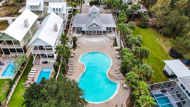 133 Grande Pointe Cir, Inlet Beach, FL 32461 - drone / aerial view of a pool area
