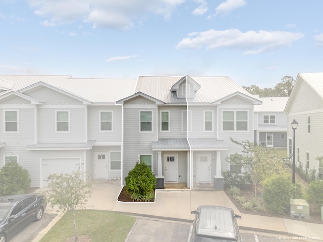 view of property featuring a garage