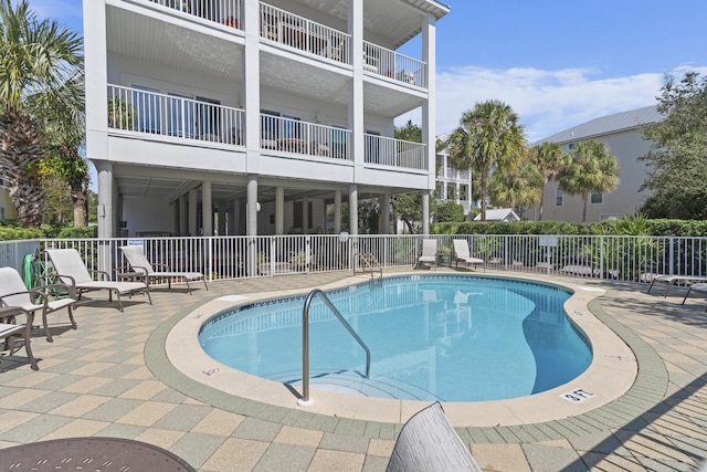 view of pool with a patio