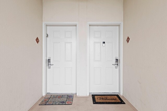 view of doorway to property