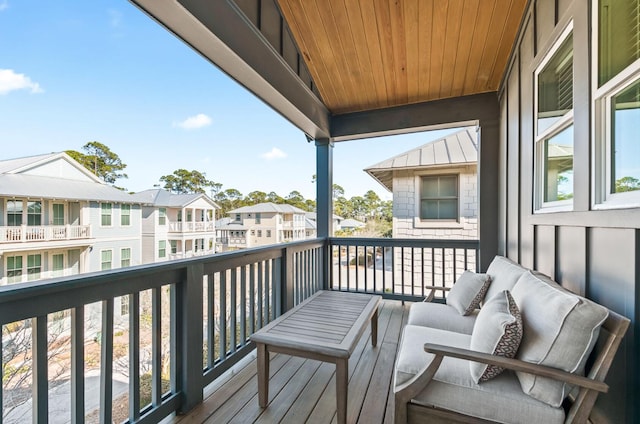 balcony with an outdoor living space