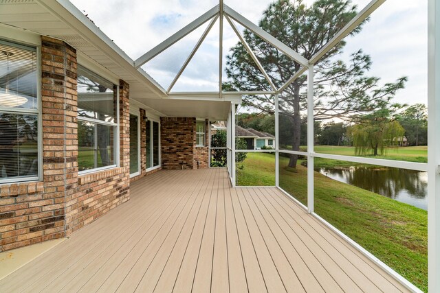 946 Shalimar Point Dr, Shalimar, FL 32579 - deck featuring a water view and a yard