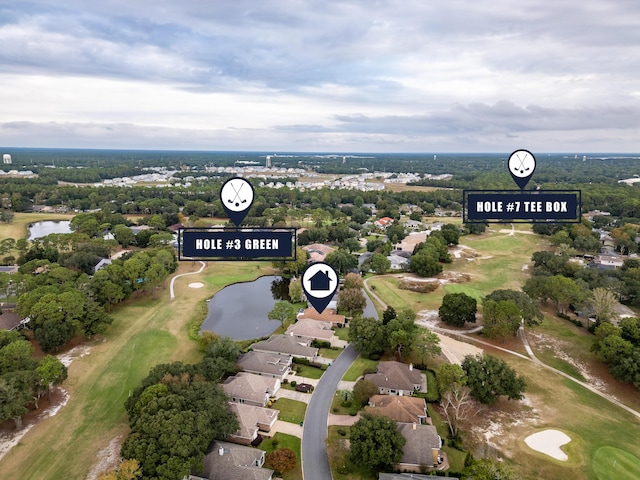 946 Shalimar Point Dr, Shalimar, FL 32579 - aerial perspective of suburban area featuring a large body of water and a golf club