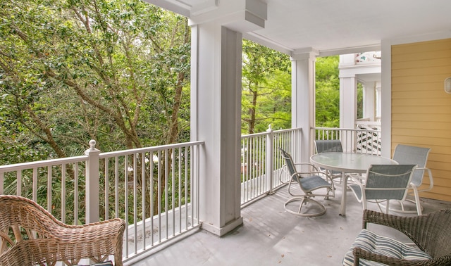 balcony with a porch