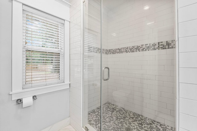 bathroom with walk in shower