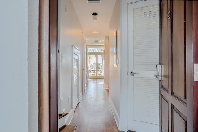 hallway featuring light hardwood / wood-style floors