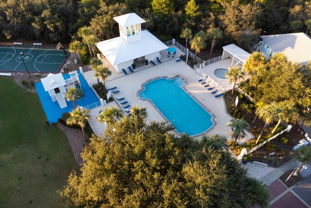 105 Carillon Market St Ste 302, Panama City Beach, FL 32413 - aerial view of property and surrounding area with a pool