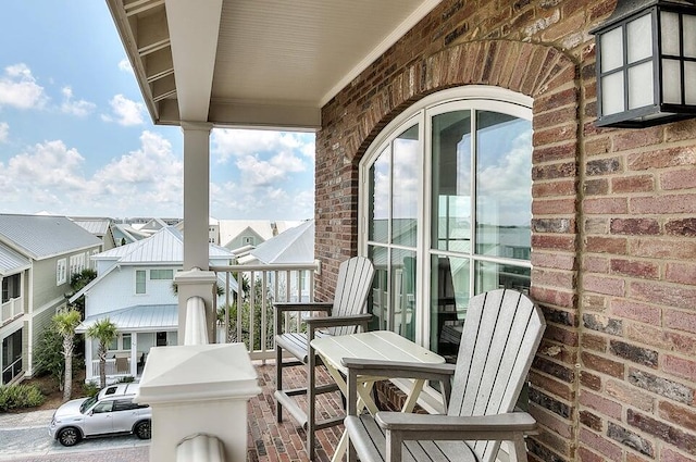 balcony with covered porch