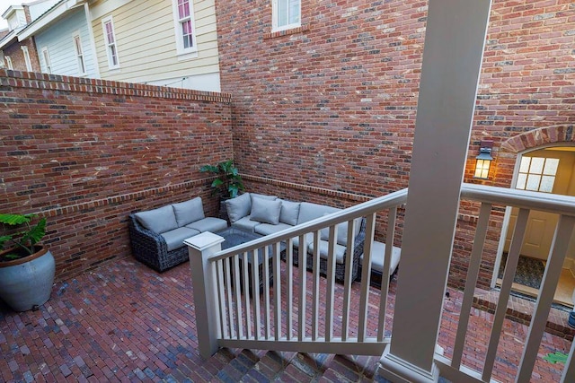 view of patio featuring outdoor lounge area