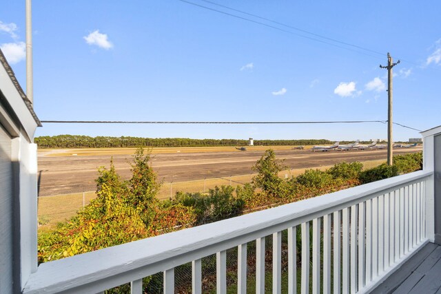 exterior space with a rural view