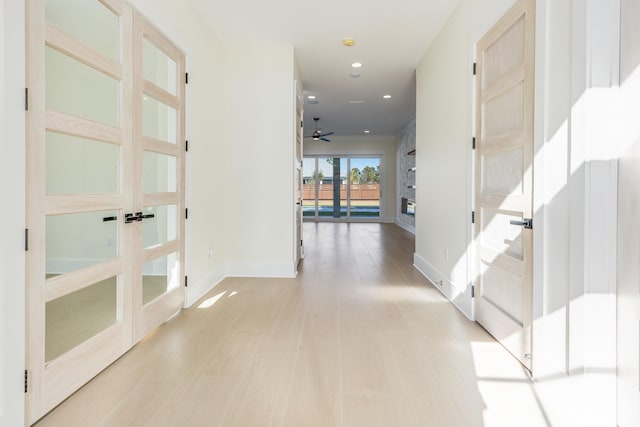 hall featuring french doors