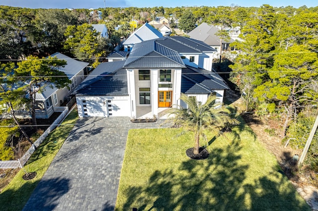 exterior space with a front yard