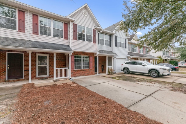 view of property with a garage