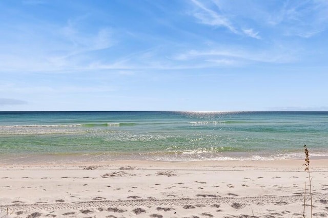 property view of water with a view of the beach