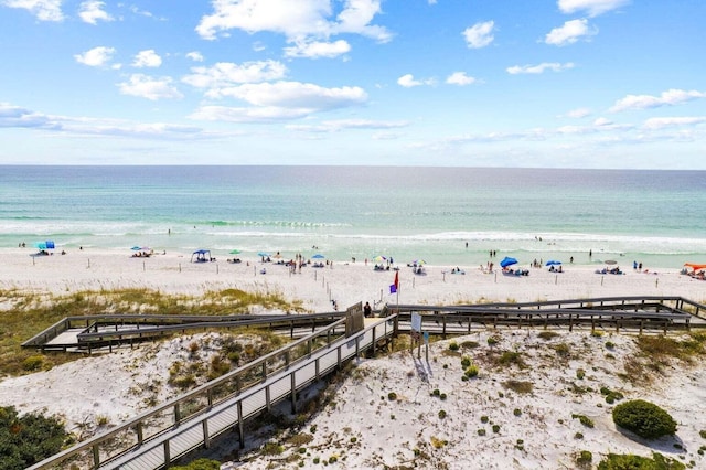 water view featuring a beach view