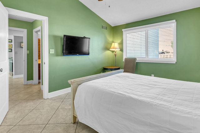 900 Gulf Shore Dr Unit 03, Destin, FL 32541 - bedroom with lofted ceiling, ceiling fan, and baseboards