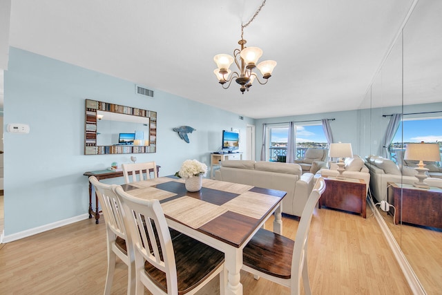 909 Santa Rosa Blvd Unit 561, Fort Walton Beach, FL 32548 - dining room with a chandelier and light wood-type flooring