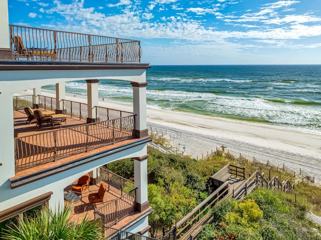 water view featuring a view of the beach