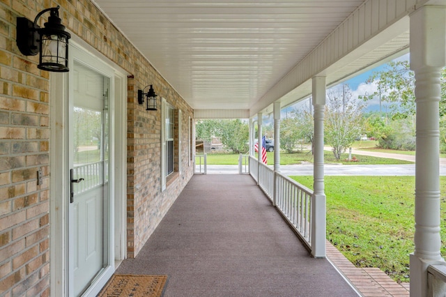 view of patio with covered porch