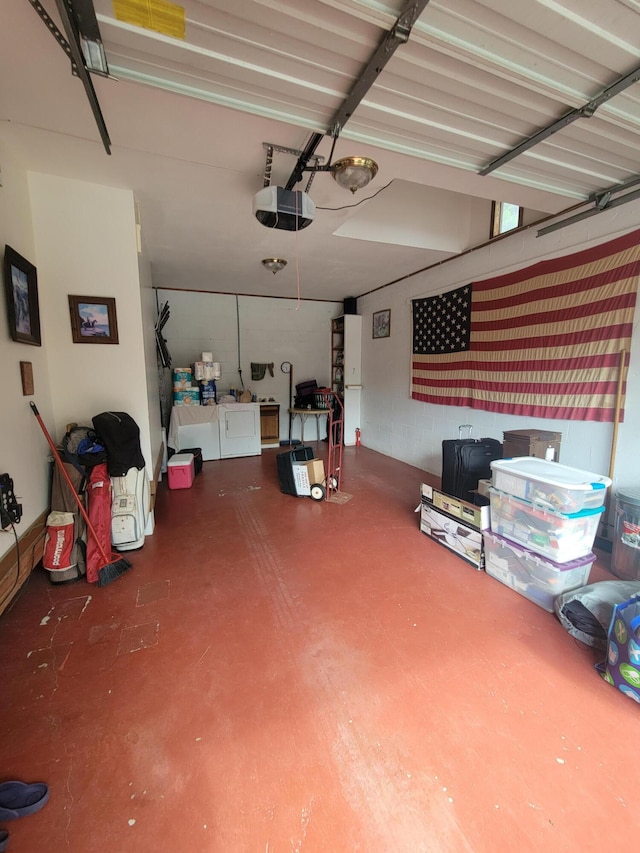 garage featuring a garage door opener