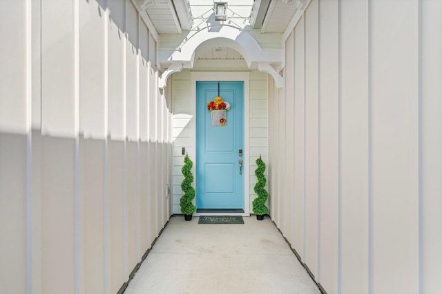 view of doorway to property