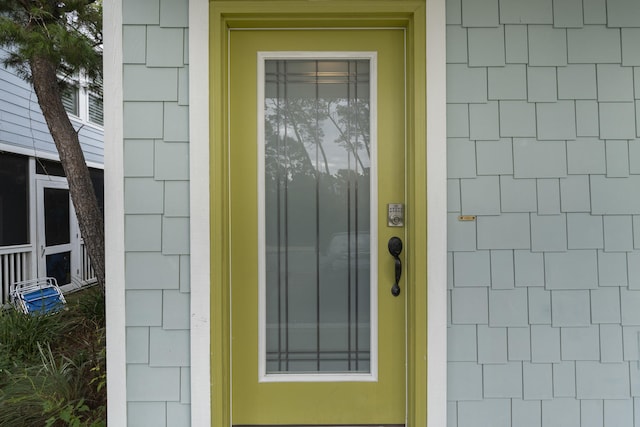 view of doorway to property